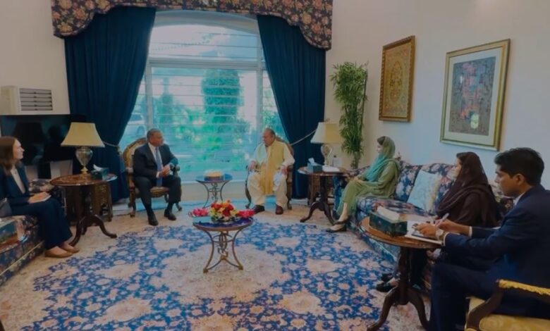 americe ambasidor meeting with nawaz sharif