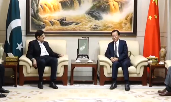 cm sindh murad ali shah in chines
