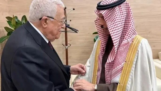 foreign minister of saudi and mahmoud abbas