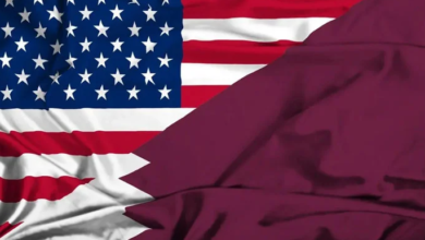 america,qatar flags