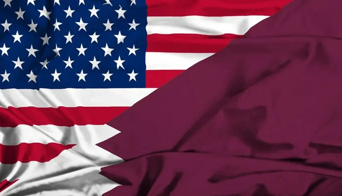 america,qatar flags