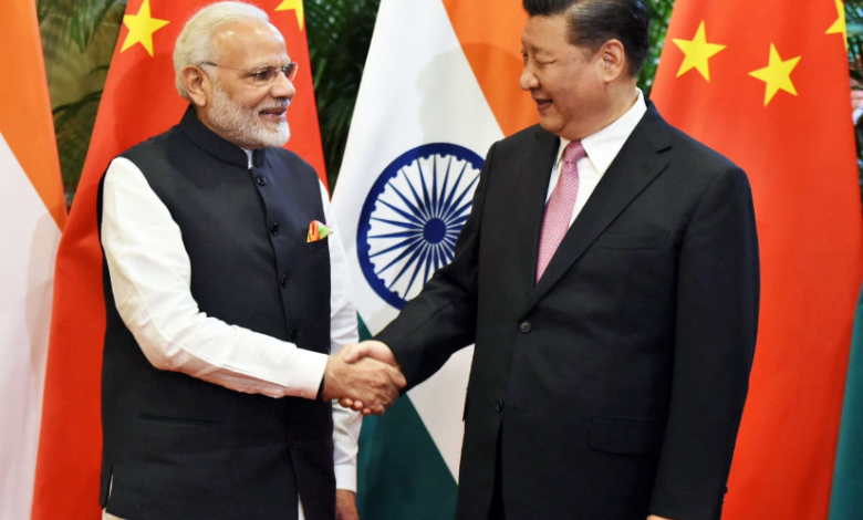 chines pm she jin,pm modi