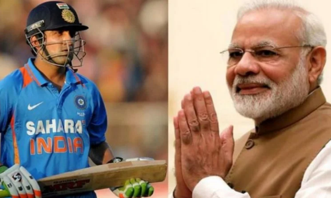 cricketer gotam gambhir,pm modi