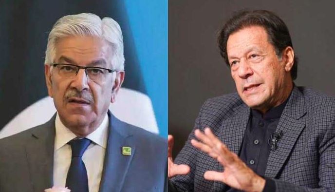 khawaja asif and imran khan