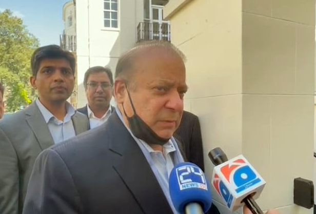 nawaz sharief media talk in london