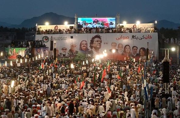 pti protest in d chowk islamabad