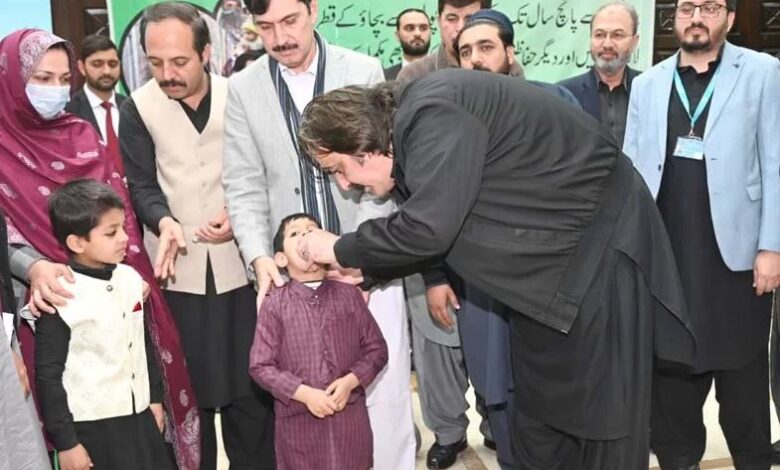 polio cases and ali ameen gandapur