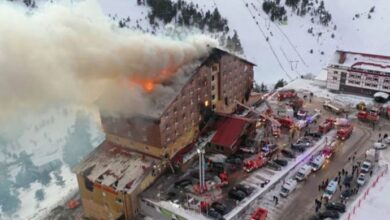 fire in turkey hotel