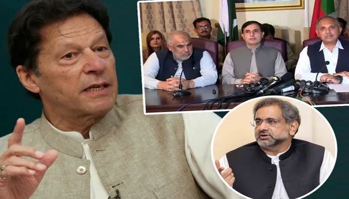 pti worker and opposition meeting with shahid khaqaan abbasi
