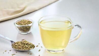 Drinking fennel water