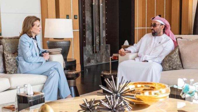 Sheikh Tahnoon meets with Ruth Porat