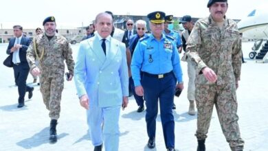 pm shebaz sharief arrives karachi