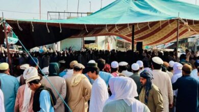 protest in shamali wazerstan