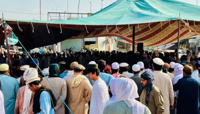 protest in shamali wazerstan