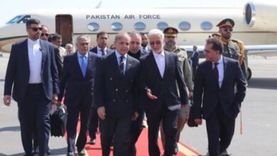 shahbaz sharif reached in tehran