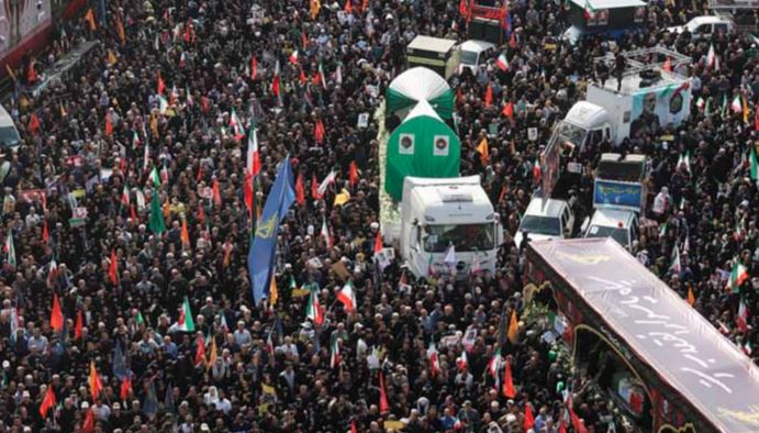 Funeral prayers for Iranian commanders and scientists