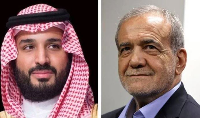 crown prince mbs call irani president