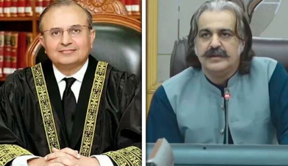 justice mansoor ali shah,cm kpk ali amin gandapur