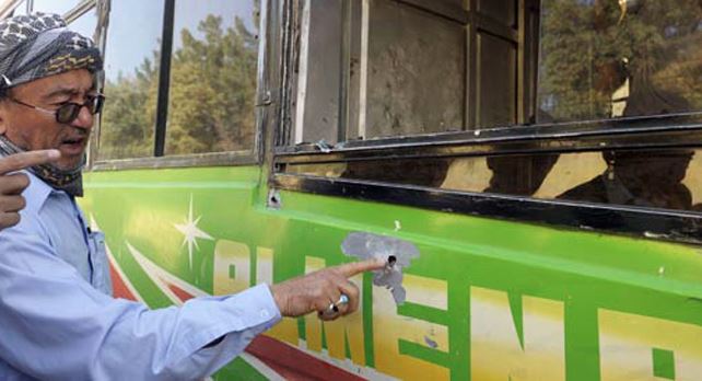 Shooting at passenger coach