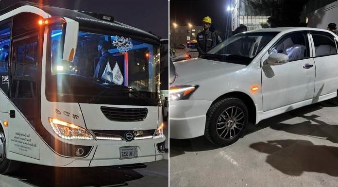bus and car of afghan government