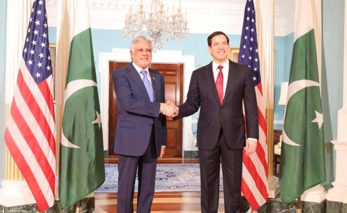 ishaq dar talk with Marcorubio