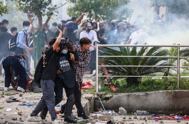 protest in napal