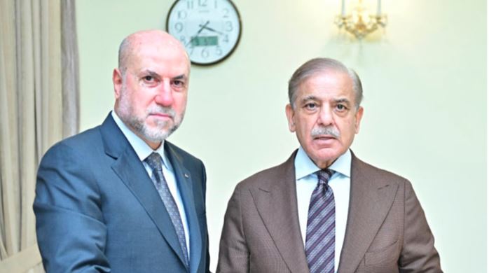 shahbaz sharif meeting with phalsteeni president