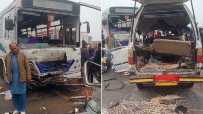 school bus and van accident