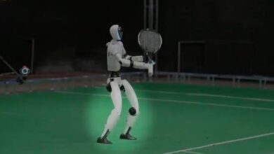robot paly tennis