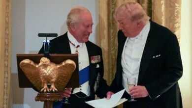 Britain's King Charles and trump