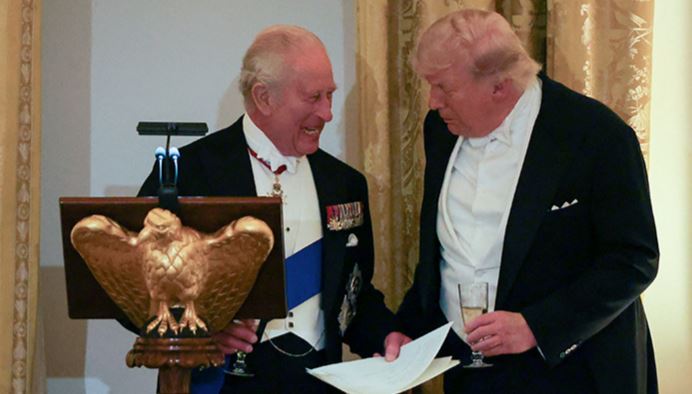 Britain's King Charles and trump