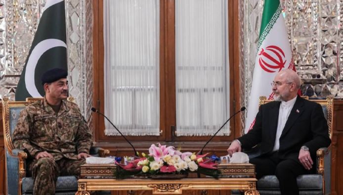 Field Marshal Asim Munir meets with Iranian Parliament Speaker Baqir Qalibaf