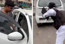 karachi police and car driver