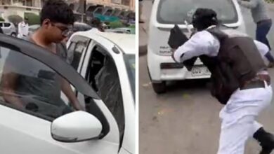 karachi police and car driver