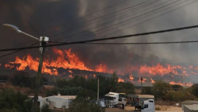 fire in spain forest