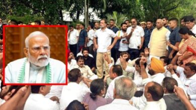 rahul gandhi protest against modi
