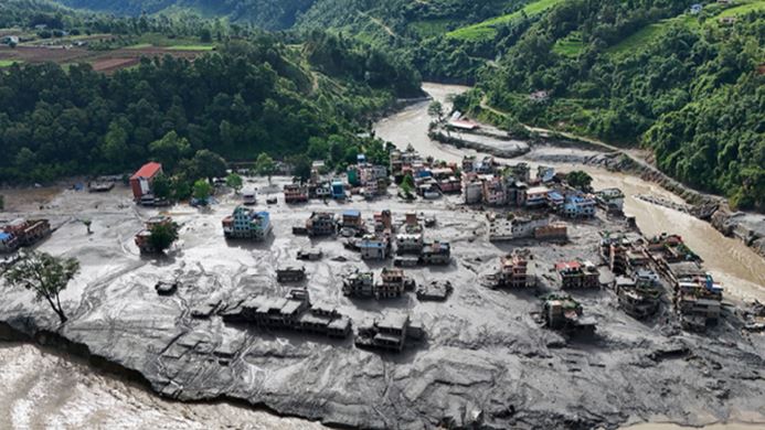 Devastating floods on the Nepal-China border