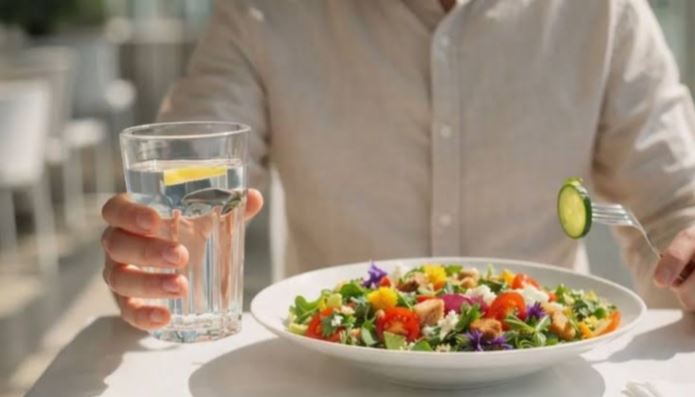 drink water during eating something