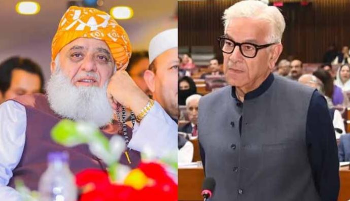 khawaja asif replay to fazal ur rehman