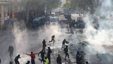 protest in france